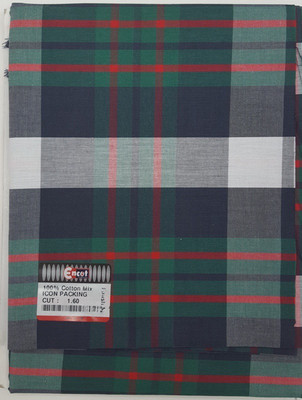 

Encot Cotton Checkered Shirt Fabric(Un-stitched), Multi