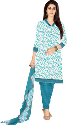 

Khushali Crepe Self Design, Printed Salwar Suit Dupatta Material(Un-stitched), Light blue;white