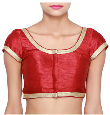 

V And V Shop Silk Self Design Blouse Material(Un-stitched), Maroon