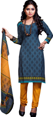 

Jiya Crepe Self Design, Printed Salwar Suit Dupatta Material(Un-stitched), Blue;yellow