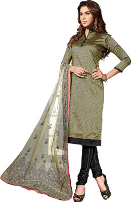 

Khushali Silk Self Design Salwar Suit Dupatta Material(Un-stitched), Black;grey;multicolor