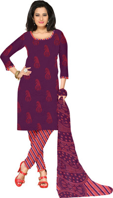 

Khushali Crepe Self Design, Printed Salwar Suit Dupatta Material(Un-stitched), Multicolor;orange;purple