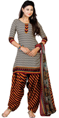 

Jiya Crepe Self Design, Printed Salwar Suit Dupatta Material(Un-stitched), Black;multicolor;white