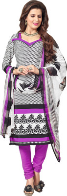 

Jiya Crepe Self Design, Printed Salwar Suit Dupatta Material(Un-stitched), Black;multicolor;purple;white