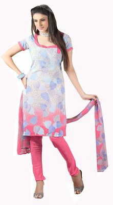 

Jiya Crepe Self Design, Printed Salwar Suit Dupatta Material(Un-stitched), Cream;light pink;multicolor