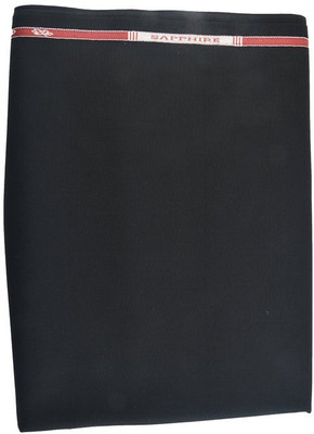

Vimal Cotton Polyester Blend Solid Trouser Fabric(Un-stitched), Black