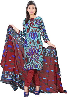 

Parishi Fashion Cotton Printed Salwar Suit Dupatta Material(Un-stitched), Multi color