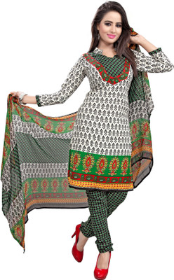 

Jiya Crepe Self Design, Printed Salwar Suit Dupatta Material(Un-stitched), Black;green;multi;white