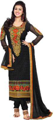 

Indian Wear Online Georgette Embroidered Semi-stitched Salwar Suit Dupatta Material, Multicolor