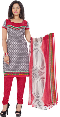

Khushali Crepe Printed Dress/Top Material(Un-stitched), Multi