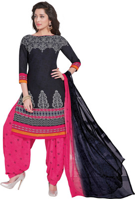 

Pshopee Synthetic Printed Salwar Suit Dupatta Material(Un-stitched), Grey