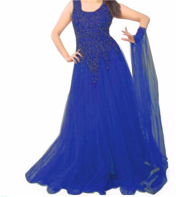 Happy Fashion Straight Gown(Blue)