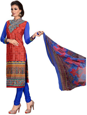 

Trendz Apparels Crepe Embroidered Salwar Suit Dupatta Material(Un-stitched), Orange