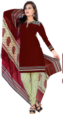 

Khushali Crepe Self Design, Printed Salwar Suit Dupatta Material(Un-stitched), Brown