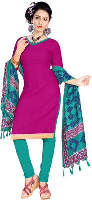

Trendz Apparels Jacquard Solid, Printed Salwar Suit Dupatta Material(Un-stitched), Pink