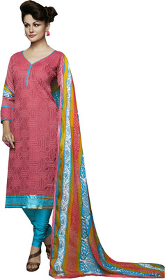 

Khushali Chanderi Self Design, Embroidered Salwar Suit Dupatta Material(Un-stitched), Light blue;multicolor;pink