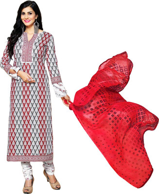 

Dfolks Cotton Printed Salwar Suit Dupatta Material(Un-stitched), Multicolor