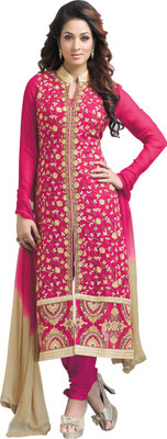 

Araja Georgette Embroidered Salwar Suit Dupatta Material(Un-stitched), Pink