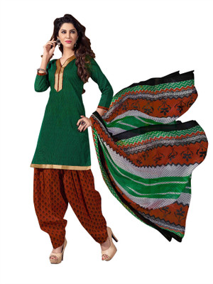 

Trendz Apparels Cotton Solid Salwar Suit Dupatta Material(Un-stitched), Green