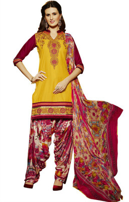 

Shree Vardhman Cotton Houndstooth Semi-stitched Salwar Suit Dupatta Material, Yellow