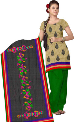 

Cenizas Silk Printed Dress/Top Material(Un-stitched), Green