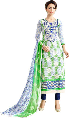 

Jiya Chanderi Self Design, Embroidered Salwar Suit Dupatta Material(Un-stitched), Dark blue;multicolor;white