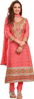 

Women Latest Fancy Designer Salwar Suit Cotton Embroidered Salwar Suit Dupatta Material(Un-stitched), Beige