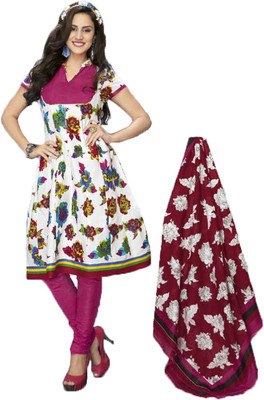 

Indian Wear Online Cotton Printed Semi-stitched Salwar Suit Dupatta Material, Multicolor