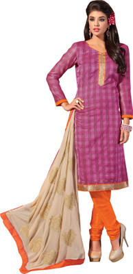 

Jiya Silk Self Design Salwar Suit Dupatta Material(Un-stitched), Beige;multicolor;orange;pink