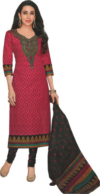 

Max Cotton Printed Salwar Suit Dupatta Material(Un-stitched), Yellow with red bottom