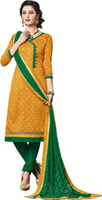 

Khushali Silk Self Design Salwar Suit Dupatta Material(Un-stitched), Green;orange;yellow