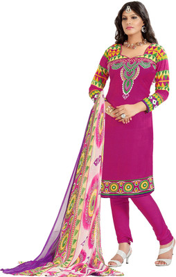 

Jiya Cotton Self Design, Printed Salwar Suit Dupatta Material(Un-stitched), Multicolor;pink