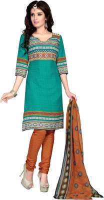 

Khushali Cotton Self Design, Printed Salwar Suit Dupatta Material(Un-stitched), Green;multicolor;orange