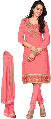 

Morli Cotton Self Design Salwar Suit Dupatta Material(Un-stitched), Pink