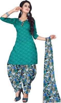 

Jiya Crepe Self Design, Printed Salwar Suit Dupatta Material(Un-stitched), Green;multicolor