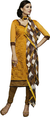 

Khushali Chanderi Self Design, Embroidered Salwar Suit Dupatta Material(Un-stitched), Brown;multicolor;yellow