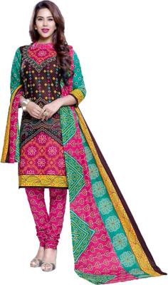 

Indian Wear Online Cotton Printed Salwar Suit Dupatta Material(Un-stitched), Multicolor