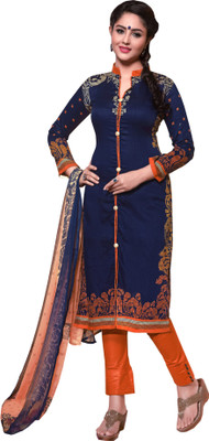 

Khushali Satin Self Design, Printed Salwar Suit Dupatta Material(Un-stitched), Dark blue;multicolor;orange