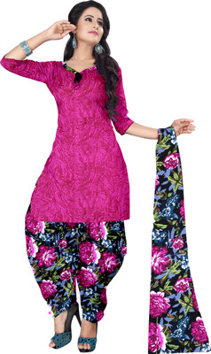 

Khushali Crepe Self Design, Printed Salwar Suit Dupatta Material(Un-stitched), Black;multicolor;pink
