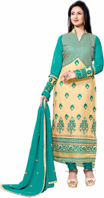 

Jiya Cotton Self Design Dress/Top Material(Un-stitched), Chikoo