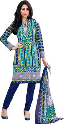 

Indian Wear Online Cotton Printed Salwar Suit Dupatta Material(Un-stitched), Multicolor