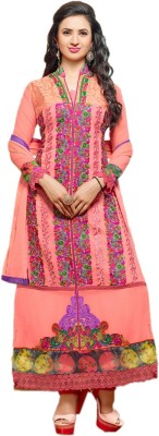 

Party Wear Dresses Georgette Embroidered Semi-stitched Salwar Suit Dupatta Material, Multicolor