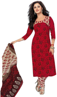 

Iza Cotton Printed Salwar Suit Dupatta Material(Un-stitched), Multicolor