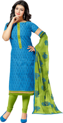 

Jiya Cotton Self Design Salwar Suit Dupatta Material(Un-stitched), Light blue;light green