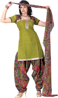 

Trendz Apparels Cotton Printed Salwar Suit Dupatta Material(Un-stitched), Green