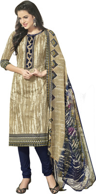 

Jiya Cotton Self Design, Printed Salwar Suit Dupatta Material(Un-stitched), Beige;dark blue;multicolor