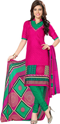 

Jiya Silk Self Design, Printed Salwar Suit Dupatta Material(Un-stitched), Green;pink