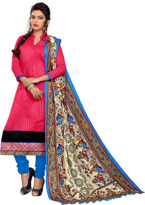

Trendz Apparels Chanderi Embroidered Salwar Suit Dupatta Material(Un-stitched), Pink