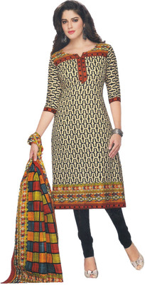 

Party Wear Dresses Cotton Printed Salwar Suit Dupatta Material(Un-stitched), Multicolor