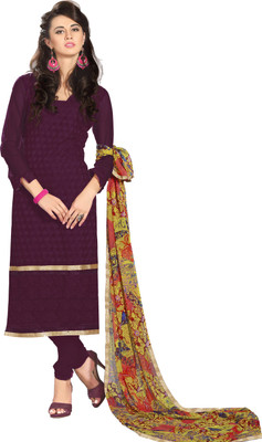 

Jiya Georgette Self Design, Embroidered Salwar Suit Dupatta Material(Un-stitched), Maroon;multicolor